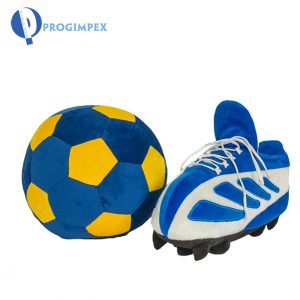 Pluche Voetbal, Pluche Voetbalschoen, Pluche Knuffels maken Progimpex