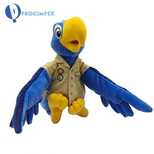 Pluche Handpop Papegaai, Pluche Knuffels laten maken Progimpex