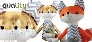 Knuffel Vos, Organisch Katoen, Goud en Oranje