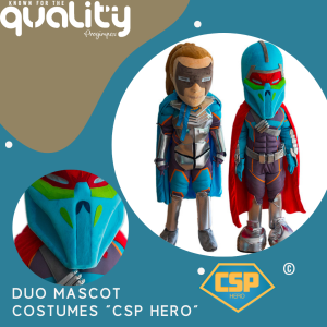 Progimpex, Pluche Knuffels Maken, Maatwerk Mascottepakken, Duo Mascotte Pak Boy Girl, Hero's