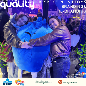 Progimpex pluche knuffels voor KBC en De Warmste week.