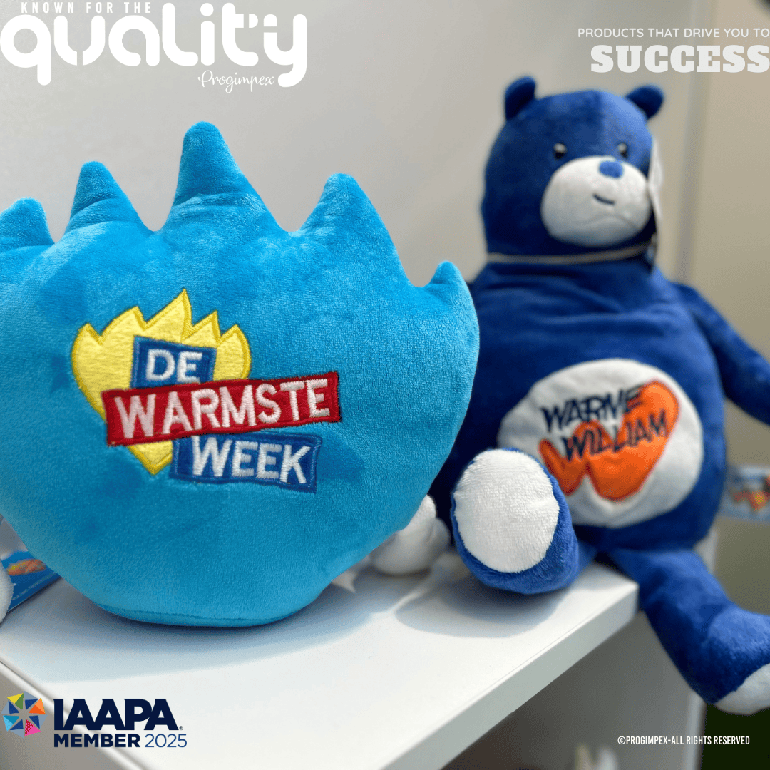 Pluche knuffel voor De warmste week, KBC, VRT en pluche Warme William Handpop