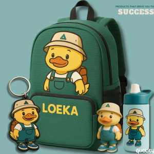 Pluche knuffels Loeka en aanvullende merchandise zoals PVC sleutelhanger, Figurine en Drinkfles